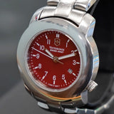 VICTORINOX Swiss Army Ladies Watch Cherry Red Dial 24908 ALL S.S. Wristwatch