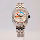 Aquastar Geneve Regate Automatic Watch Yacht Time 5-Dot Countdown Indicator 39mm S.S. Lemania 1345
