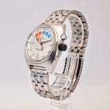 Aquastar Geneve Regate Automatic Watch Yacht Time 5-Dot Countdown Indicator 39mm S.S. Lemania 1345