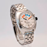 Aquastar Geneve Regate Automatic Watch Yacht Time 5-Dot Countdown Indicator 39mm S.S. Lemania 1345