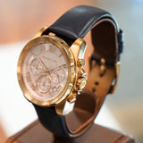 MICHAEL KORS Brecken Chronograph Ladies Watch Date S.S. Rose Gold MK2634 Quartz Wristwatch