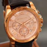 MICHAEL KORS Brecken Chronograph Ladies Watch Date S.S. Rose Gold MK2634 Quartz Wristwatch