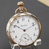 1911 HAMILTON Pocket Watch 16s Openface 17 Jewels Grade 974 Adjusted