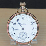 1911 HAMILTON Pocket Watch 16s Openface 17 Jewels Grade 974 Adjusted