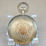 COLIBRI Quartz Pocket Watch Hunter Case Swiss Made - Gold Tone Engraved Case - Original Box!