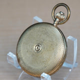 COLIBRI Quartz Pocket Watch Hunter Case Swiss Made - Gold Tone Engraved Case - Original Box!