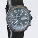Croton Automatic Chronograph Watch Day/Date Valjoux 7750 25J 41mm Black PVD Case
