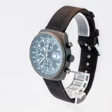 Croton Automatic Chronograph Watch Day/Date Valjoux 7750 25J 41mm Black PVD Case