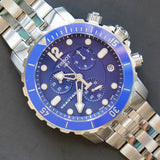 TISSOT Seastar Chronograph Watch Blue Dial & Bezel ALL S.S. T066417A Quartz Wristwatch