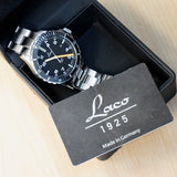 LACO Automatic Diver Watch Himalaya 42 MB 30ATM Wristwatch 862106.MB - Box & Papers!