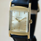 1967 BULOVA Banker "GG" Watch 17 Jewels Cal. 6CT Tank Case Swiss Made Wristwatch