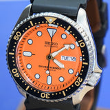 SEIKO Automatic Diver 200M Watch SKX011J Orange Dial Wristwatch - BRAND-NEW - IN BOX!