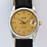 2000s Tudor Prince Date 74033 Watch Linen Dial 34mm Automatic Wristwatch