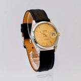 2000s Tudor Prince Date 74033 Watch Linen Dial 34mm Automatic Wristwatch
