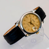 2000s Tudor Prince Date 74033 Watch Linen Dial 34mm Automatic Wristwatch