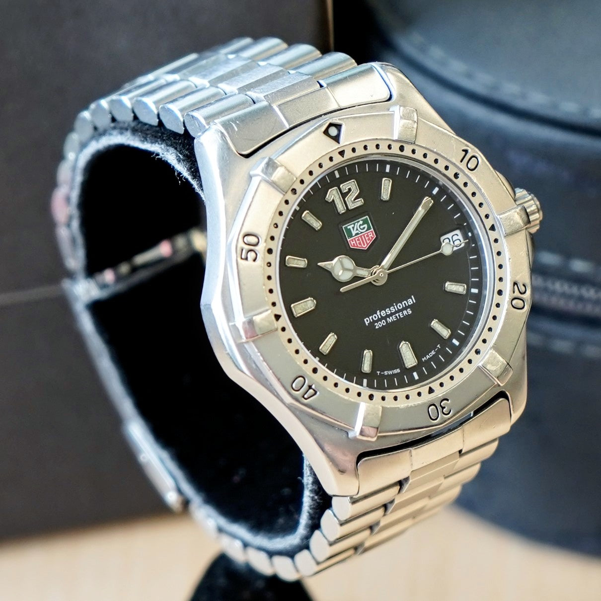 TAG HEUER 2000 Watch WK1110 Black Dial ALL Quartz Wristwatch ALL ORIGINAL Box Papers!