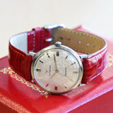 Vintage WITTNAUER Automatic Watch Fancy Dial ALL S.S. Round Case 33mm - In Box!