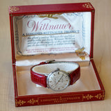 Vintage WITTNAUER Automatic Watch Fancy Dial ALL S.S. Round Case 33mm - In Box!