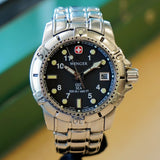 WENGER GST SEA Diver Watch 200M / 660FT Date ALL S.S. Quartz Wristwatch - 259.0419 - Ref. 78529