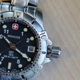 WENGER GST SEA Diver Watch 200M / 660FT Date ALL S.S. Quartz Wristwatch - 259.0419 - Ref. 78529