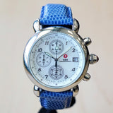 MICHELE CSX Chronograph Watch MOP Dial Ladies Wristwatch ALL S.S. & Original Strap