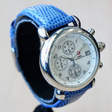 MICHELE CSX Chronograph Watch MOP Dial Ladies Wristwatch ALL S.S. & Original Strap