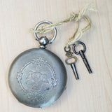 Circa 1860s M. J. TOBIAS Liverpool Pocket Watch Silver Hunter Case Key Wind Key Set England Made