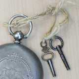 Circa 1860s M. J. TOBIAS Liverpool Pocket Watch Silver Hunter Case Key Wind Key Set England Made