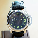 Military Style Mechanical Watch Cushion Display Case Back Wristwatch 44mm