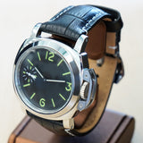 Military Style Mechanical Watch Cushion Display Case Back Wristwatch 44mm