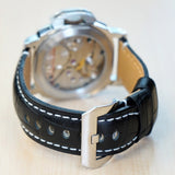 Military Style Mechanical Watch Cushion Display Case Back Wristwatch 44mm