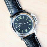 Military Style Mechanical Watch Cushion Display Case Back Wristwatch 44mm