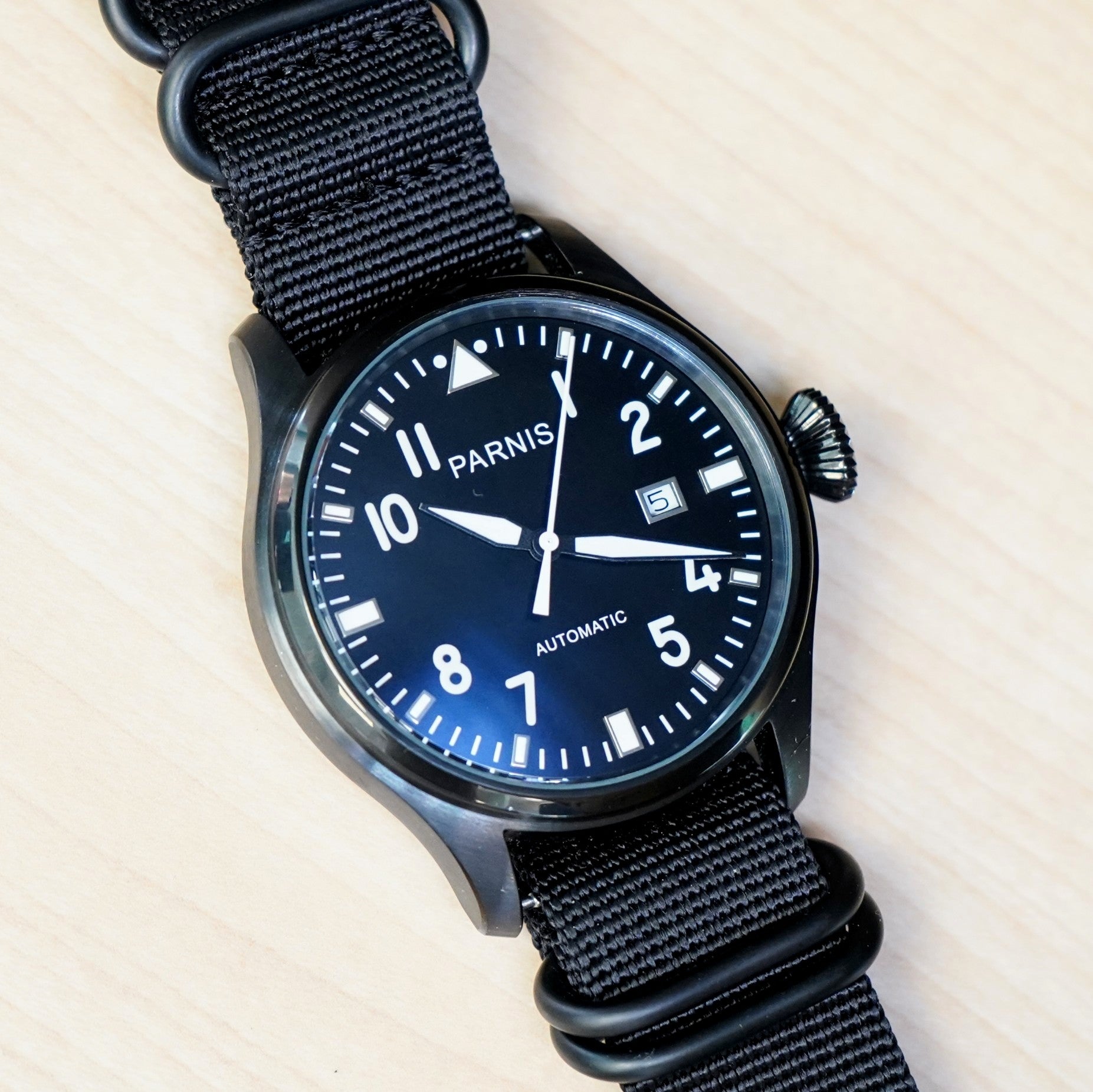 Parnis Watch Parnis Military PARNIS Automatic Watch Large Pilot