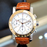 GIRARD PERREGAUX Chronograph Automatic Watch Ref. 7030 Swiss Wristwatch 18K GOLD Bezel