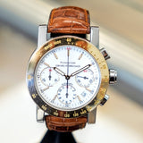 GIRARD PERREGAUX Chronograph Automatic Watch Ref. 7030 Swiss Wristwatch 18K GOLD Bezel