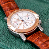 GIRARD PERREGAUX Chronograph Automatic Watch Ref. 7030 Swiss Wristwatch 18K GOLD Bezel