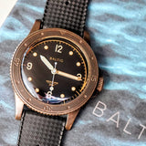 BALTIC Aquascaphe Bronze Brown Diver's Watch 200M Automatic Wristwatch - ALL ORIGINAL, Box & Papers!