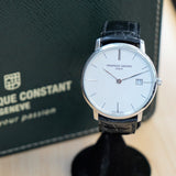 FREDERIQUE CONSTANT Slimline Watch FC-220S5S6 Date Wristwatch ALL Original Double Box!