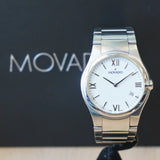 MOVADO Watch 84G11870 Date Indicator Quartz Wristwatch ALL S.S. In Box!