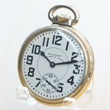 1949 WALTHAM Vanguard Railroad Pocket Watch 23 Jewels Model 1908 Adjusted 16s