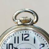 1949 WALTHAM Vanguard Railroad Pocket Watch 23 Jewels Model 1908 Adjusted 16s