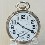 1949 WALTHAM Vanguard Railroad Pocket Watch 23 Jewels Model 1908 Adjusted 16s