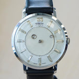 1960s AUREOLE Mystery Dial Watch 17 Jewels Diamond Dial Wristwatch Swiss Made