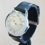 1960s AUREOLE Mystery Dial Watch 17 Jewels Diamond Dial Wristwatch Swiss Made