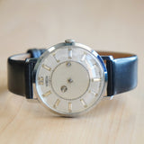 1960s AUREOLE Mystery Dial Watch 17 Jewels Diamond Dial Wristwatch Swiss Made