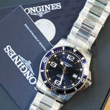 LONGINES HYDROCONQUEST Watch L3.742.4 41mm Automatic Diver Wristwatch ALL S.S.