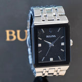 BULOVA Modern Quadra Watch 96D145 ALL S.S. Diamond Dial ALL Original in Box!