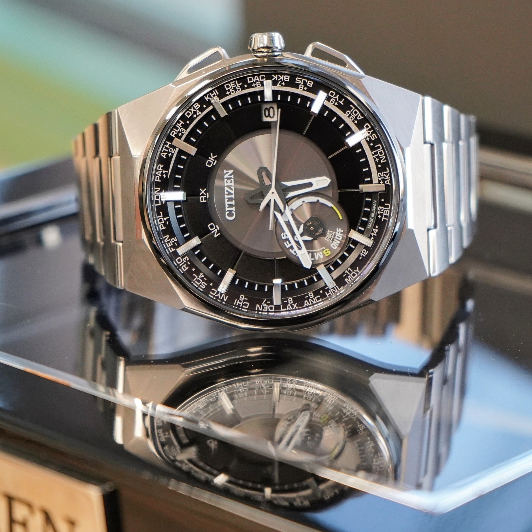 CITIZEN Eco-Drive Satellite Wave Wristwatch Super Titanium Case