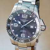 LONGINES Hydroconquest Automatic Watch L3.782.4 43mm Gray Ceramic Diver Wristwatch