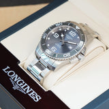 LONGINES Hydroconquest Automatic Watch L3.782.4 43mm Gray Ceramic Diver Wristwatch